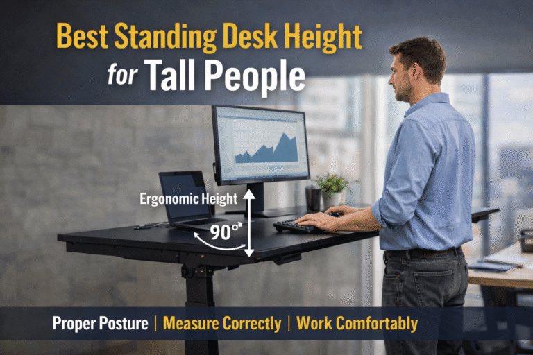 best standing desk height for tall people