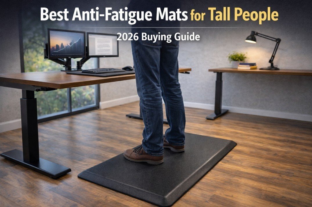 Best anti-fatigue mats for tall people under a standing desk with proper ergonomic alignment