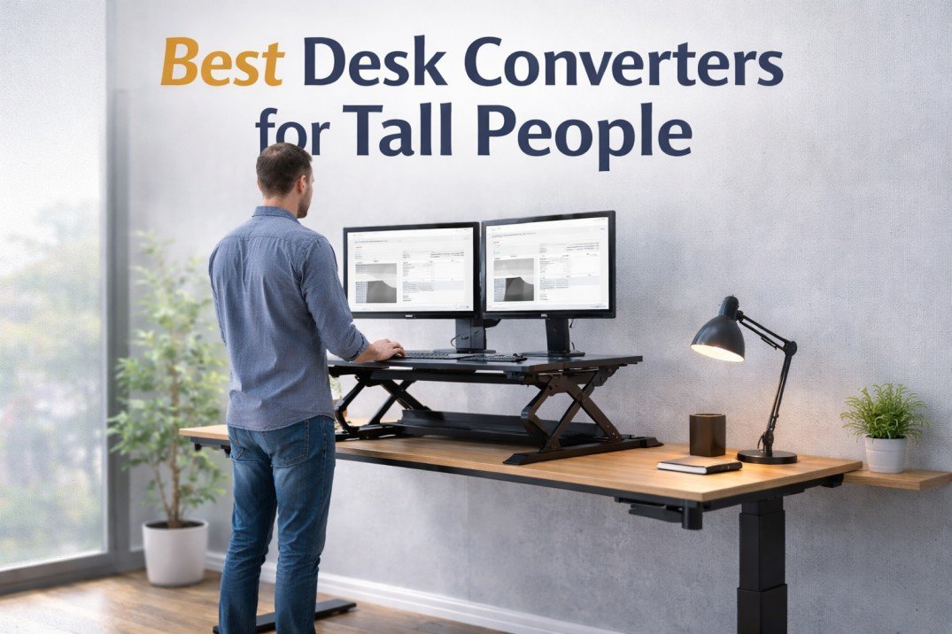 Best desk converters for tall people with extended height range